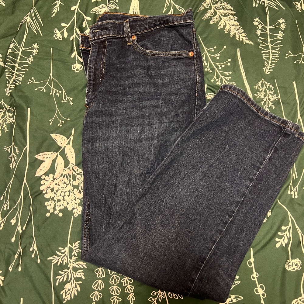 Levi's 514 38x30 Men's Straight Denim Jeans Dark Wash